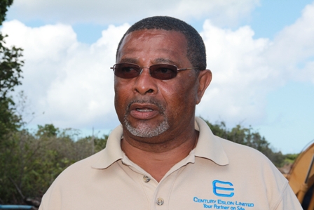 Project Manager for the Nevis Water Enhancement Project funded by the Caribbean Development Bank Mr. George Morris at the Spring Hill site